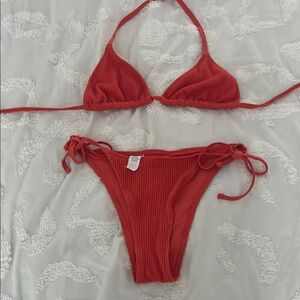 aerie Coral Triangle Bikini Top